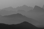 dolomites sunset silhouette belluno