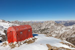 winter shelter semenza alpago mountains